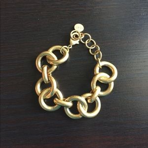 Stella & Dot Gold Link Chain Statement Bracelet